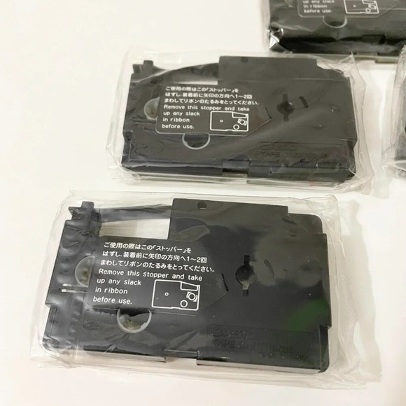 9mm Black Ink White  Tape Casio XR-9WE Label Tape Lot of 5 - Picture 10 of 12